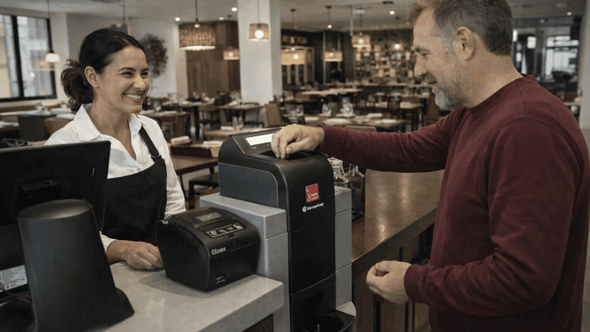 Máquinas de cobro automático para bares y restaurantes